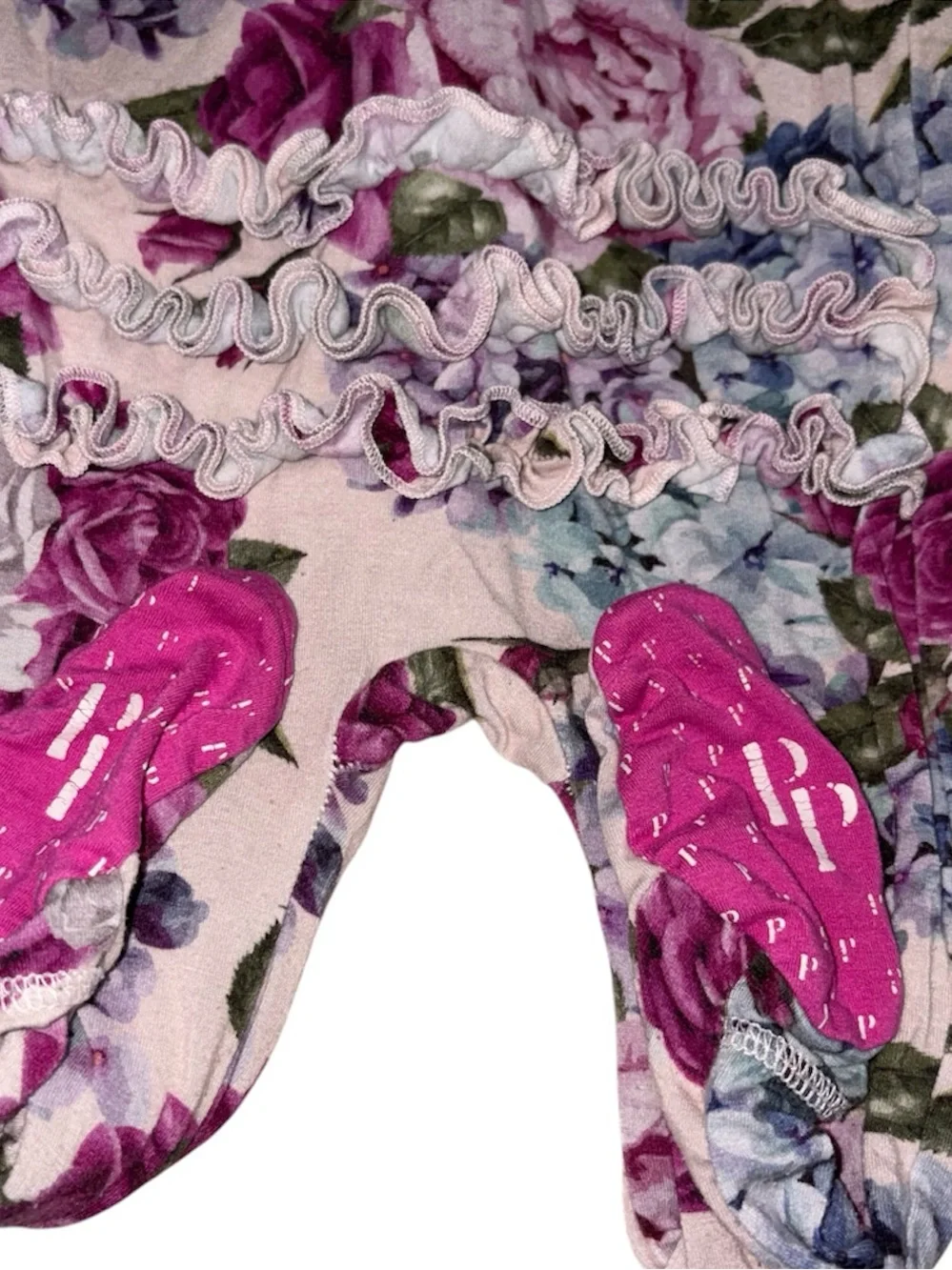 Posh Peanut OG Hydrangea Floral Print Footie